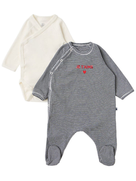 Petit Bateau - Printed cotton jersey romper & bodysuit