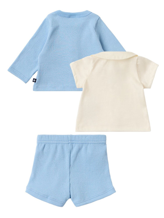 Petit Bateau: Cotton jersey t-shirt, cardigan & pants