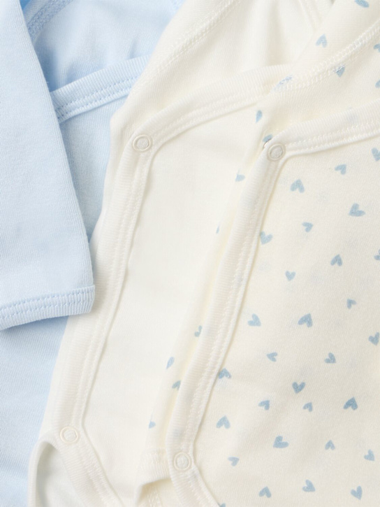Petit Bateau: Set of 3 printed cotton bodysuits