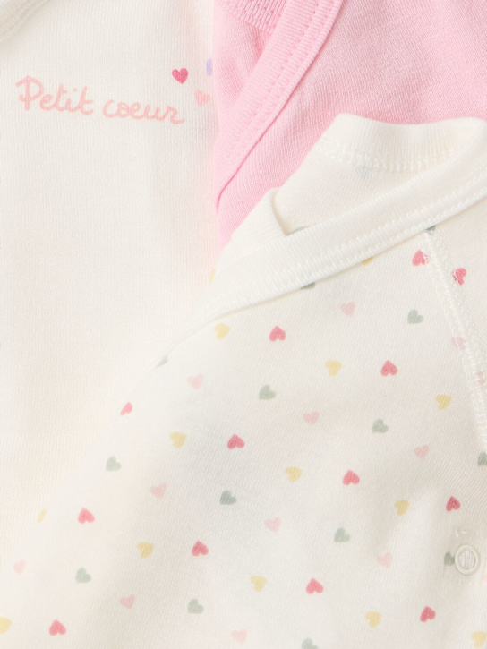 Petit Bateau: Set of 3 printed cotton bodysuits