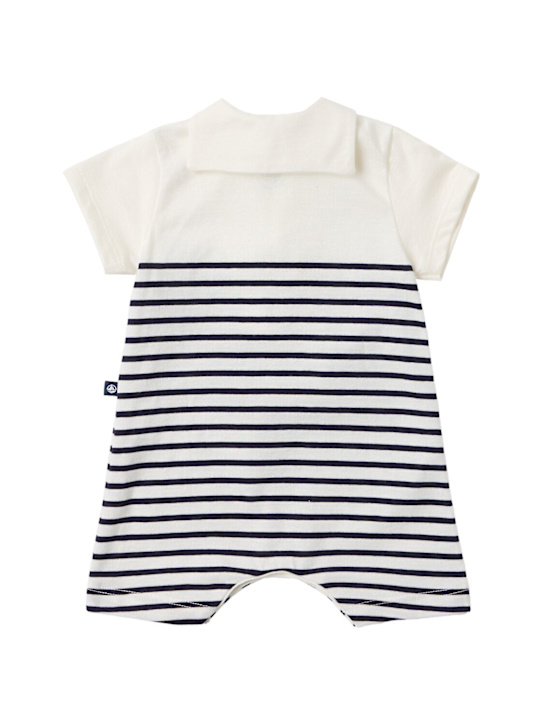 Petit Bateau: Sailor printed cotton jersey romper