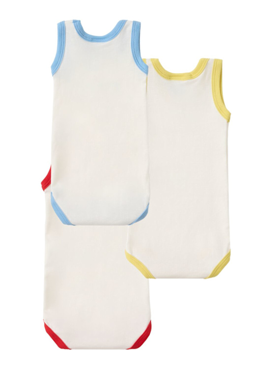 Petit Bateau: Set of 3 printed cotton bodysuits