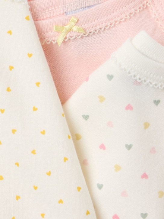 Petit Bateau: Set of 3 printed cotton bodysuits
