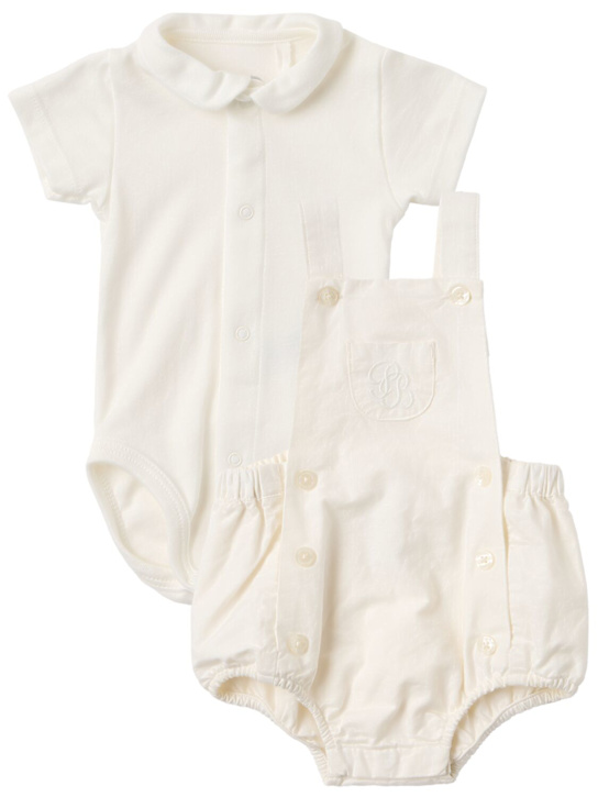 Petit Bateau - Cotton blend bodysuit & overalls