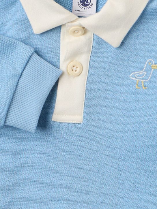 Petit Bateau - Cotton polo sweatshirt