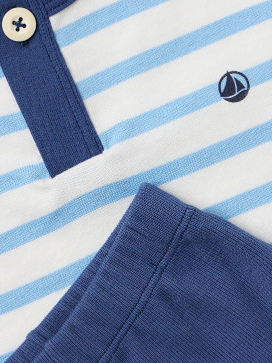 Petit Bateau - Cotton jersey top & shorts