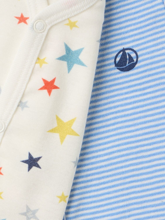 Petit Bateau - Set of 2 cotton jersey rompers