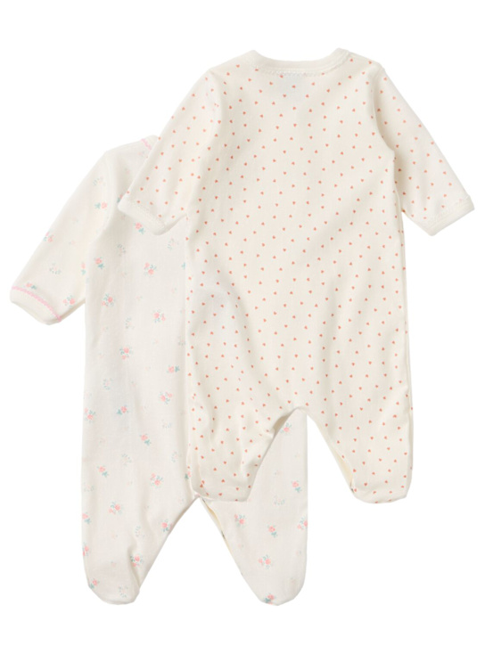 Petit Bateau: Set of 2 cotton jersey rompers