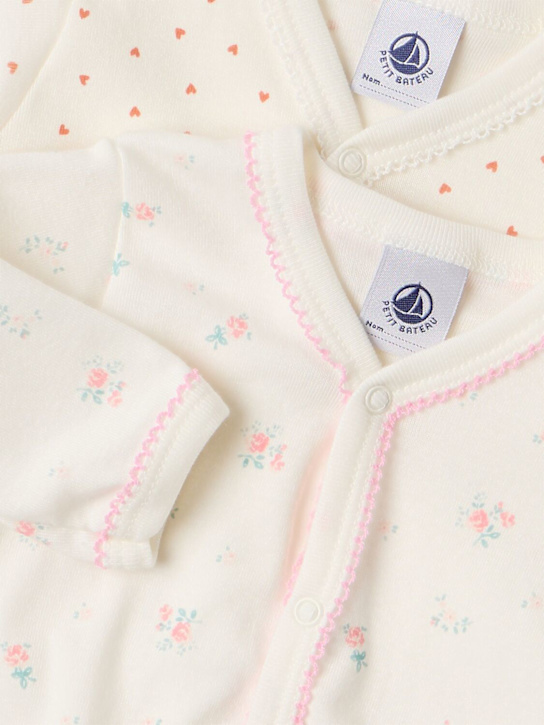 Petit Bateau: Set of 2 cotton jersey rompers