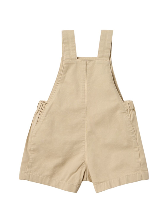 Petit Bateau: Cotton blend twill overalls