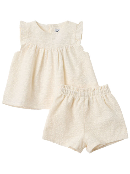 Petit Bateau - Cotton poplin shirt & shorts