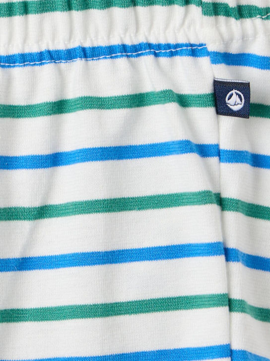 Petit Bateau: Striped cotton jersey shorts