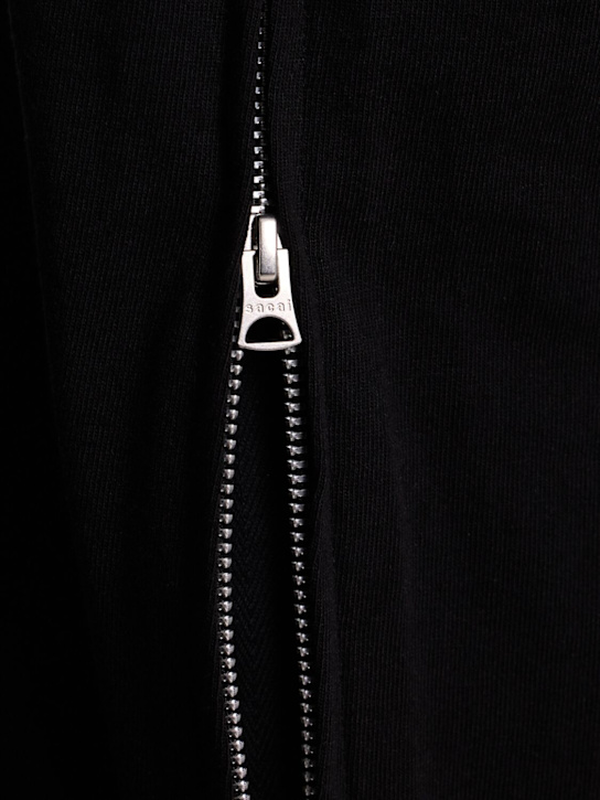 Sacai - Side zip cotton t-shirt
