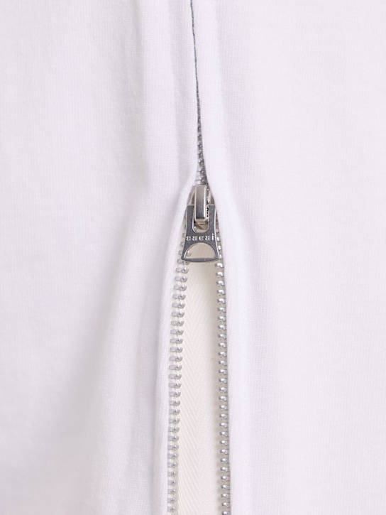 Sacai: Side zip cotton t-shirt