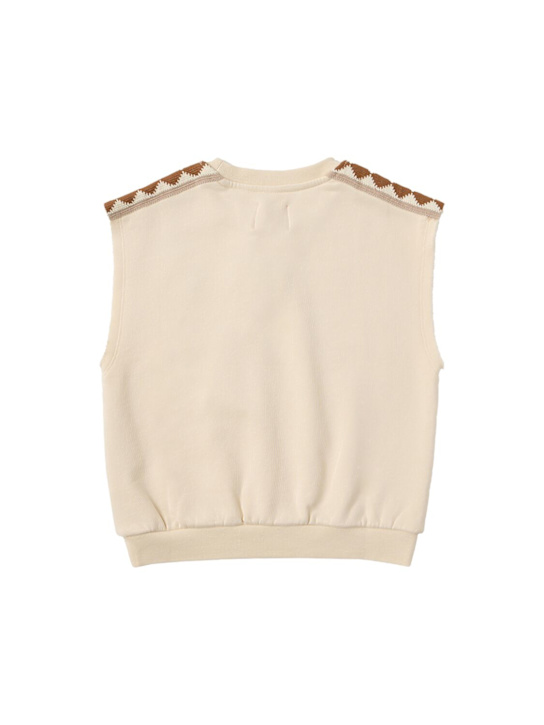 MORNING MESS THERAPY: Printed knit vest