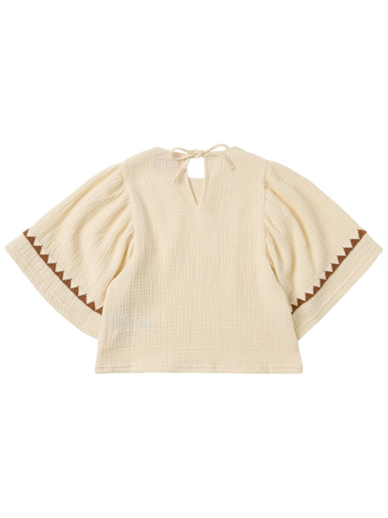 MORNING MESS THERAPY: Embroidered cotton t-shirt