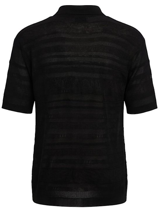 Laneus: Viscose blend polo shirt