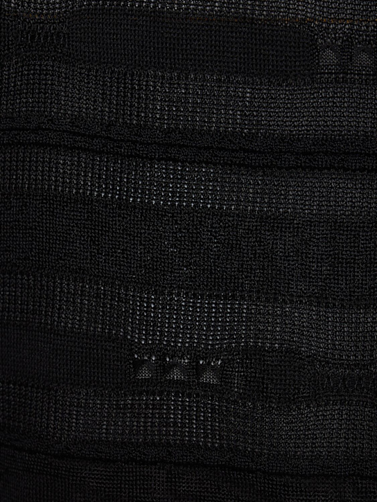 Laneus: Knitted viscose blend t-shirt