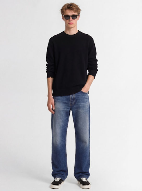 Laneus - Knitted cotton crewneck sweater