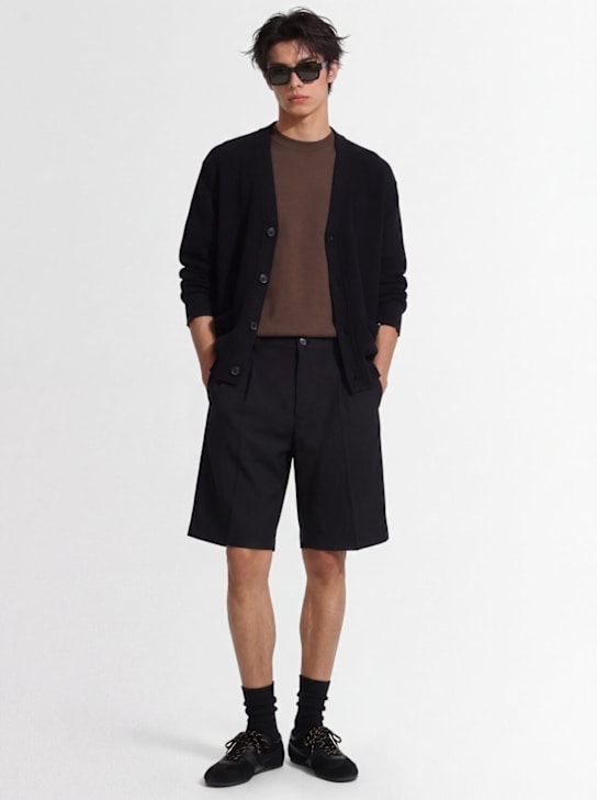 Laneus - Knitted cotton boxy fit cardigan