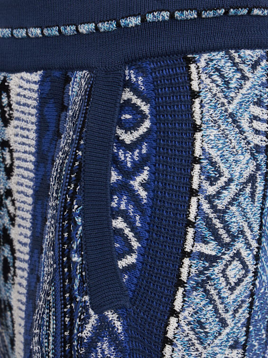 Laneus: Knitted cotton blend shorts