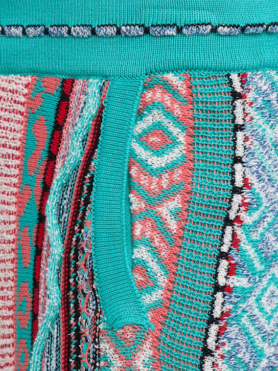 Laneus: Knitted cotton blend shorts