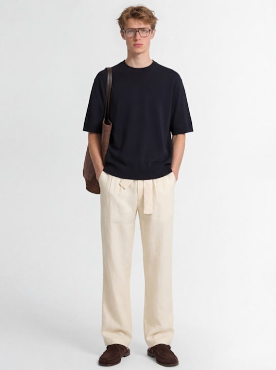 Laneus: Knitted cotton t-shirt