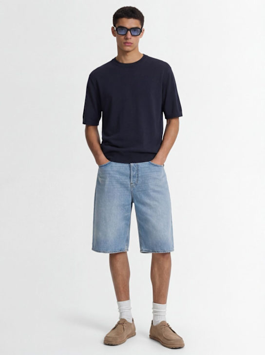Laneus: Knitted cotton t-shirt