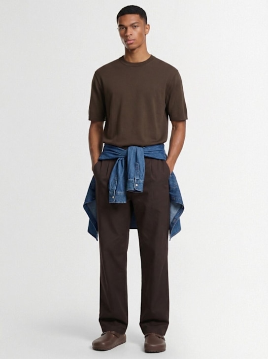 Laneus: Knitted cotton t-shirt