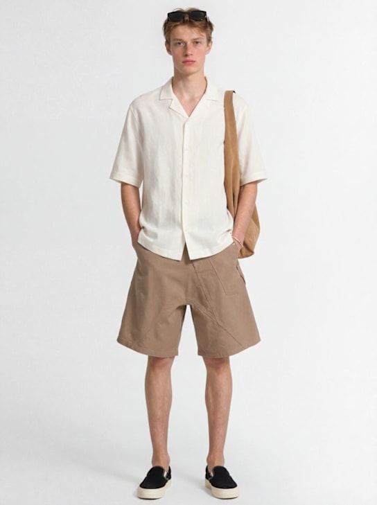 Laneus - Knitted cotton polo shirt