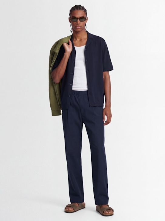 Laneus - Knitted cotton polo shirt