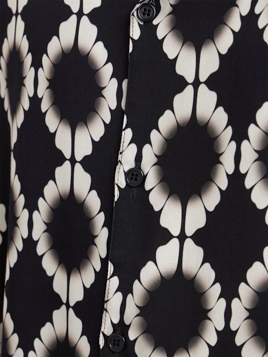 Laneus: Printed boxy fit bowling shirt