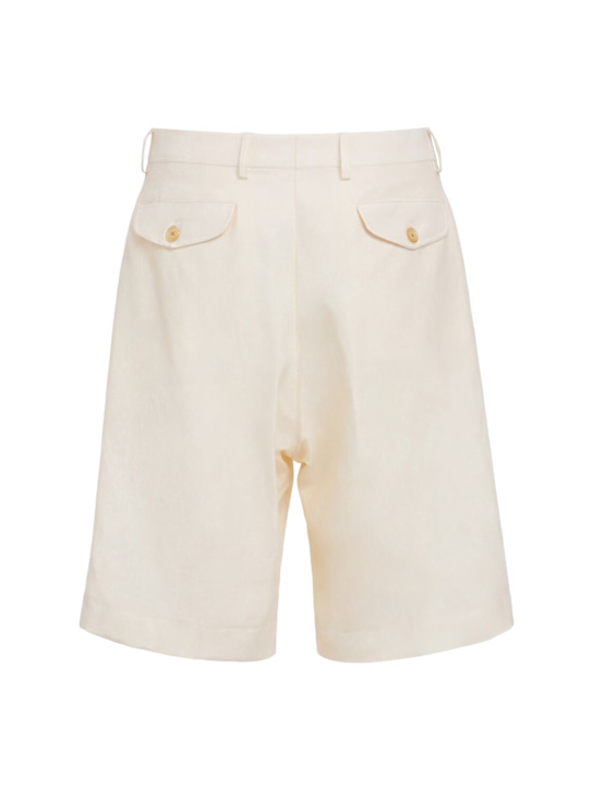 Laneus: Viscose & linen shorts