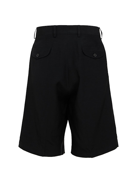 Laneus: Viscose & linen shorts