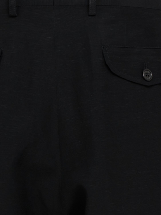 Laneus: Viscose & linen shorts