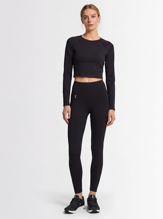 On: Studio long-sleeve crop top