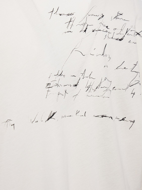 Ann Demeulemeester: Agapi cotton t-shirt w/ collar detail
