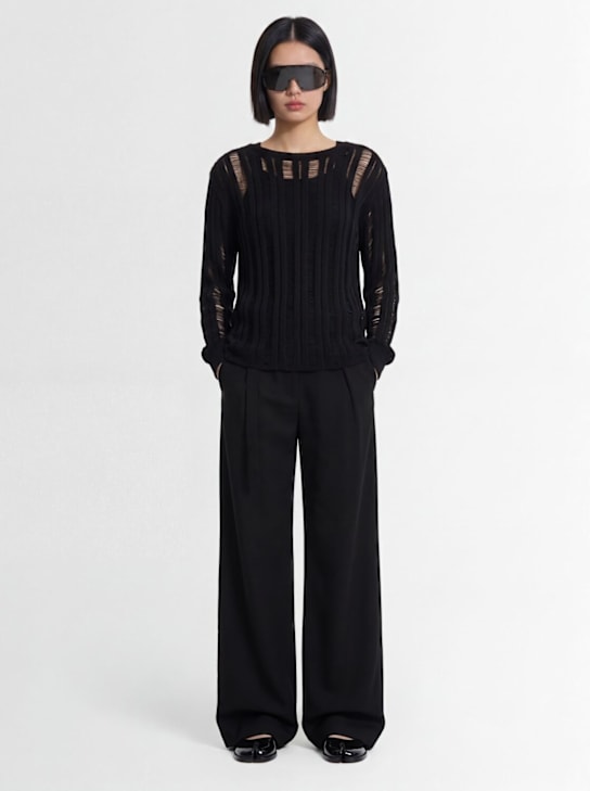Ann Demeulemeester - Gala cotton blend cropped sweater