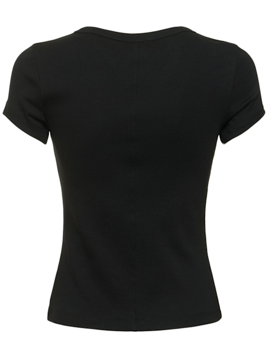 Flore Flore: T-shirt Car Baby Tee in cotone organico a costine