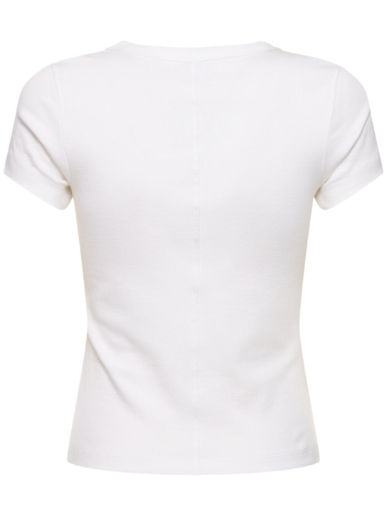 Flore Flore: T-shirt en coton biologique côtelé Car Baby Tee