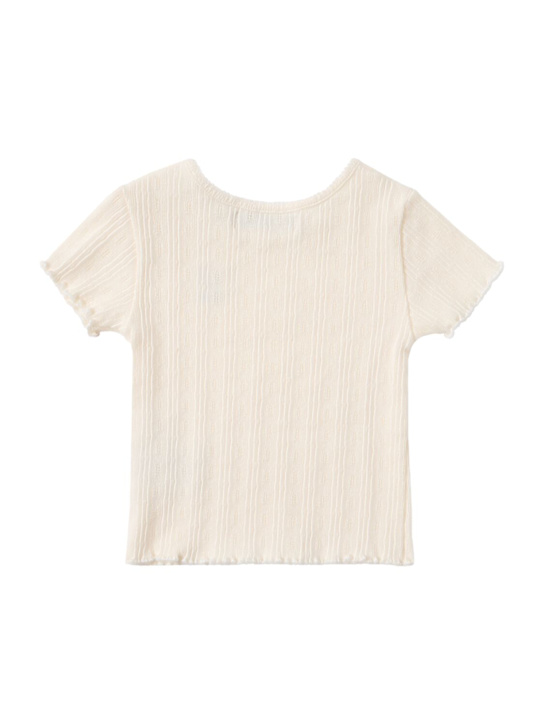 The New Society: Printed cotton blend t-shirt