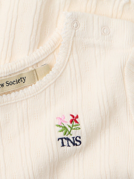 The New Society - Printed cotton blend t-shirt