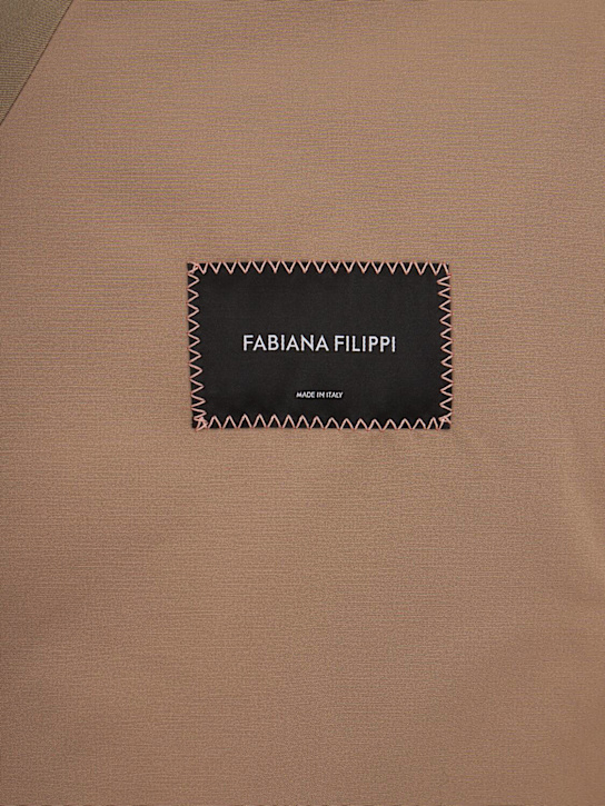 FABIANA FILIPPI: Long trench coat w/ embroidered collar