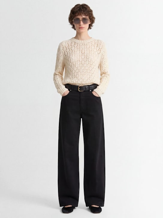FABIANA FILIPPI: Sequined diamond stitch crewneck sweater