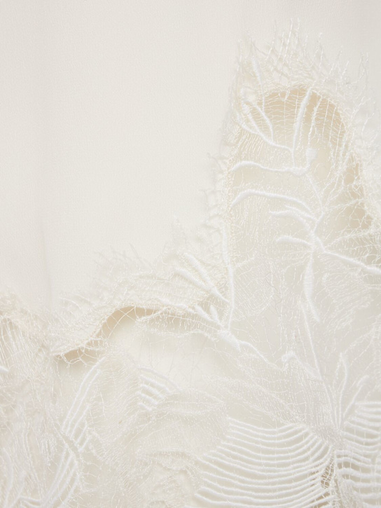 FABIANA FILIPPI: Crepe de chine top w/ lace