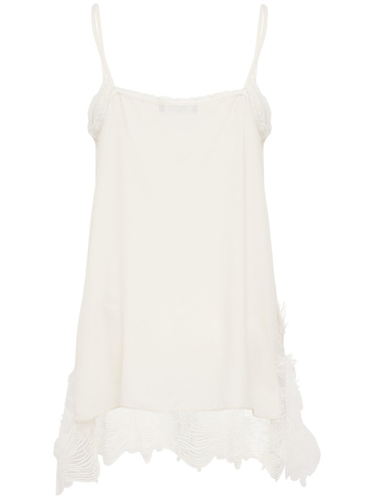 FABIANA FILIPPI: Crepe de chine camisole top w/ lace