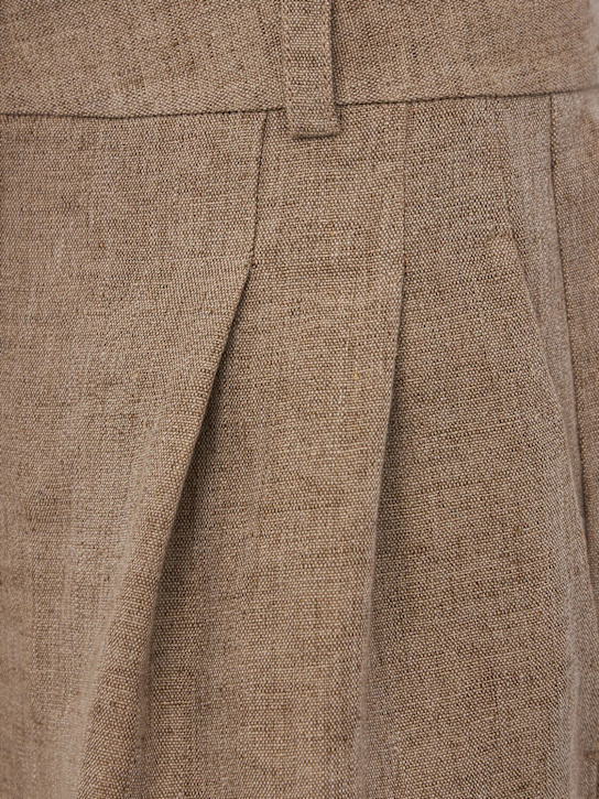 LUISA SPAGNOLI: Alloggio linen shorts