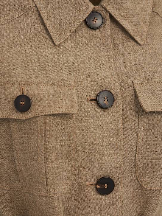 LUISA SPAGNOLI: Viadana buttoned linen jacket
