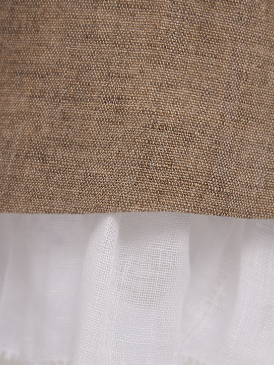 LUISA SPAGNOLI: Trionfo linen midi skirt