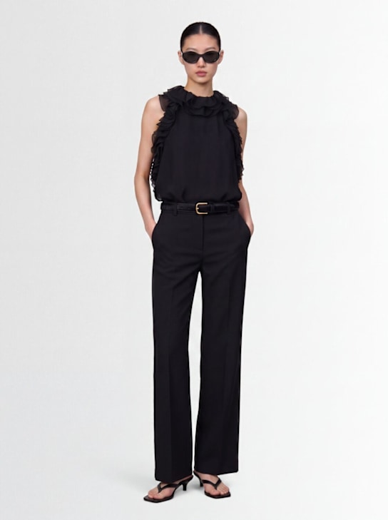 LUISA SPAGNOLI - Benestare sheer silk halter top